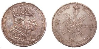 Prussia Friedrich Wilhelm IV 1861 1 thaler - Coronation of Wilhelm and Augusta